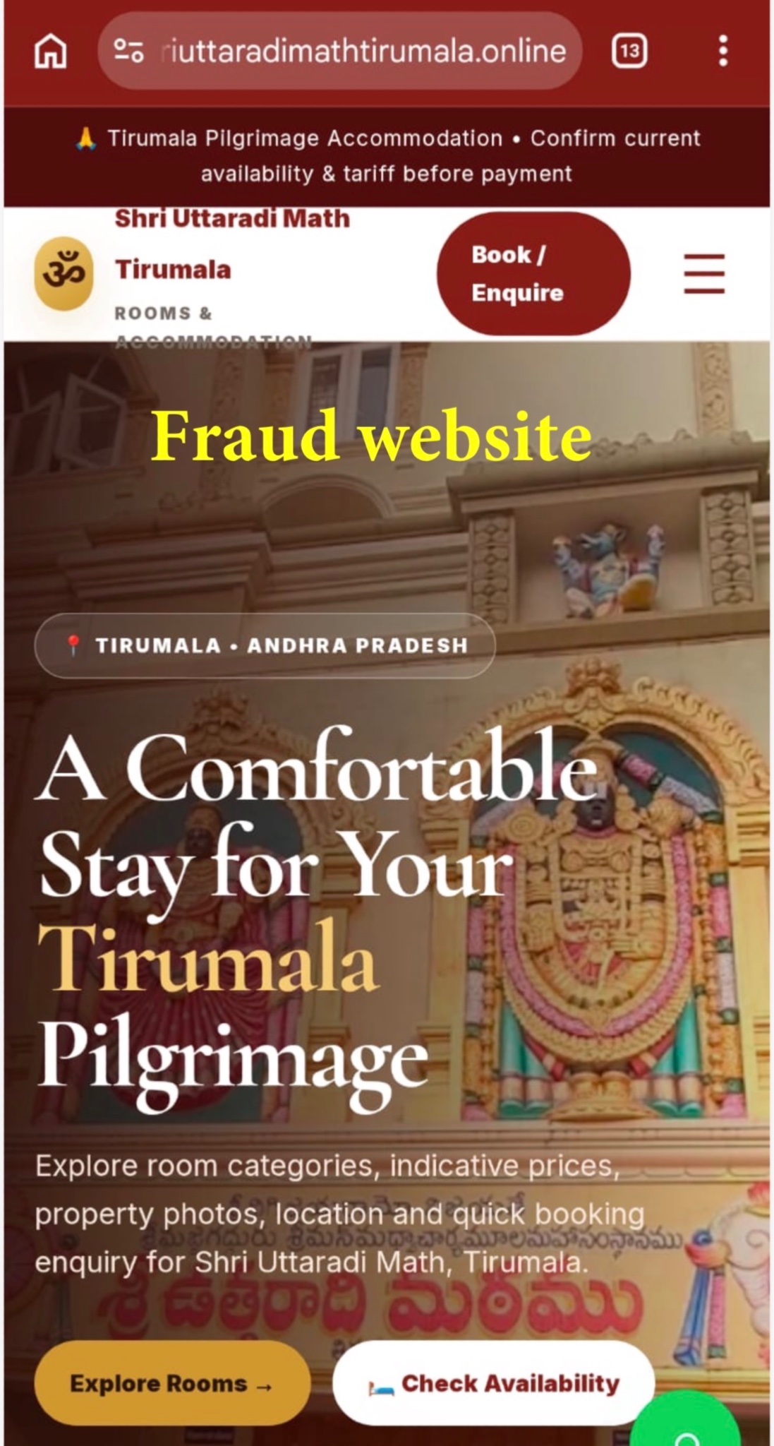 Warning Regarding Fraudulent Website-2